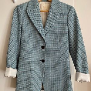 Maje Tweed Jacket in Blue 38 (US 6)